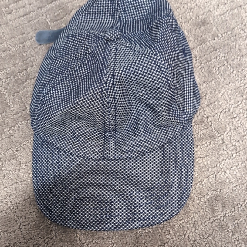 Blue Blue Japan Woven Pure Indigo Yokoshiro Sashiko Baseball Cap Adjustable